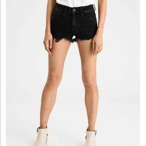 American Eagle Black high waisted festival shorts